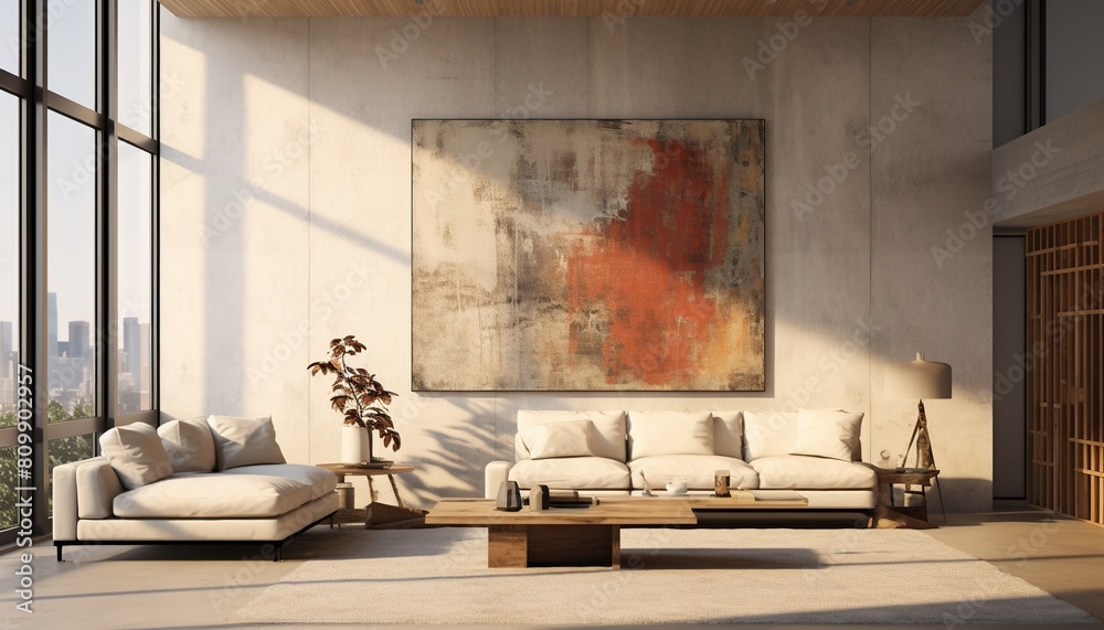 Modern inviting Art Living Room Mockup, living room interior poster frame mockup Modern inviting Art Living Room Mockup, living room interior poster frame mockup