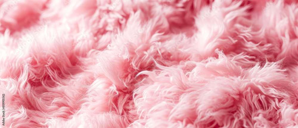 Pink Fluffy fur wool texture. Generative AI.