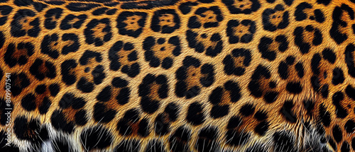 Leopard  fur skin texture. Wild Animal print. Trendy background. Generative ai 