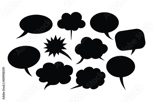 Comic speech bubble hand-drawn on a white background in the style of a doodle Vector illustration bubble chat, message element