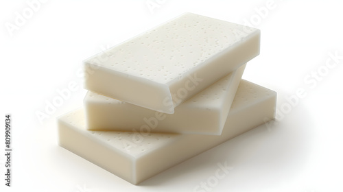 Polyurethane foam products isolated on white background, realistic, png
