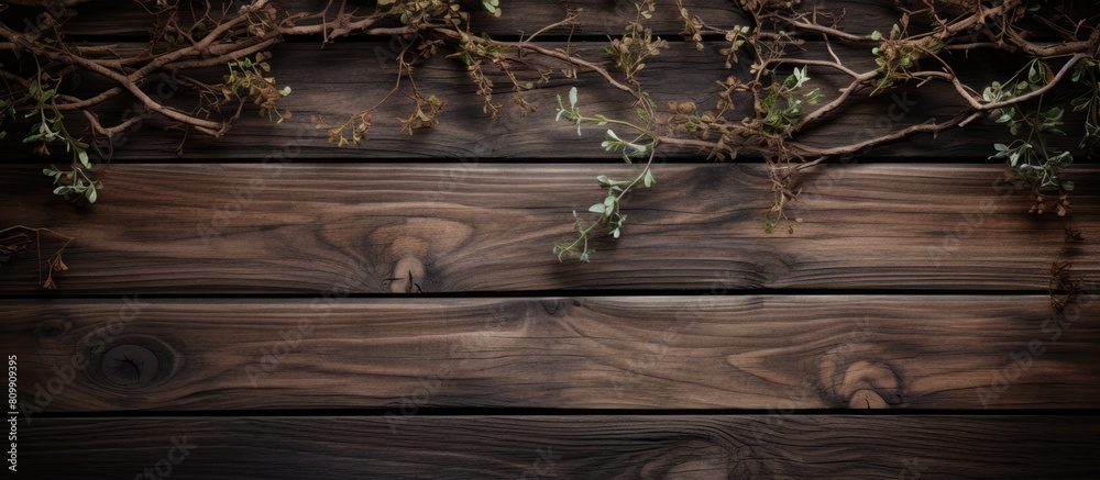 A rustic wooden backdrop adorned with delicate twigs creates an ideal copy space image A rustic wooden backdrop adorned with delicate twigs creates an ideal copy space image