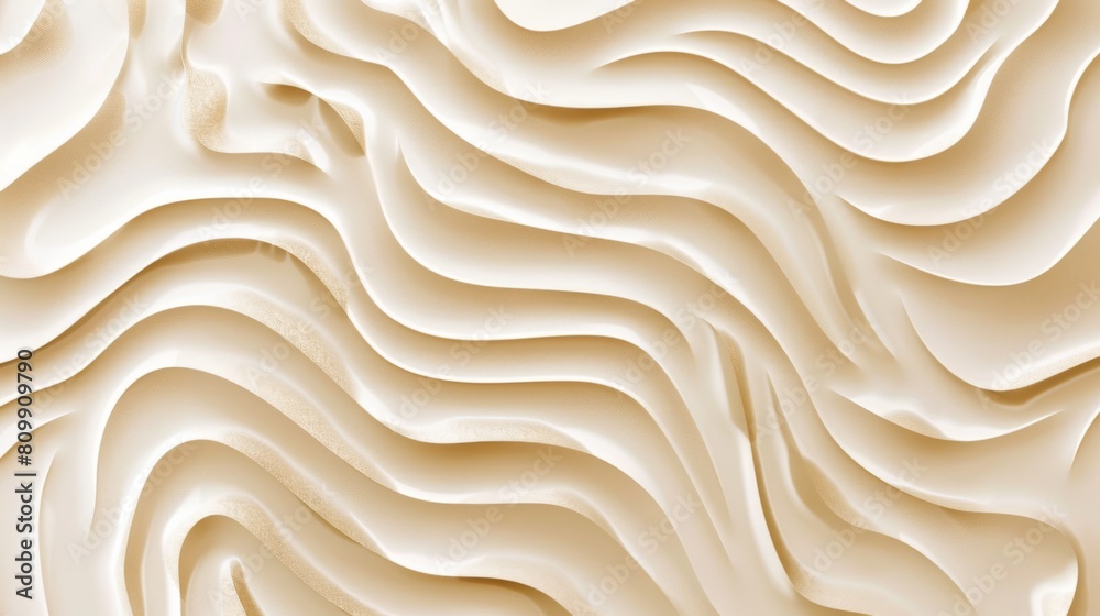 The image is a close-up of a sandy beach with gentle waves. The sand is beige and the water is a light blue. The waves are small and gentle. The image is very calming and peaceful. The image is a close-up of a sandy beach with gentle waves. The sand is beige and the water is a light blue. The waves are small and gentle. The image is very calming and peaceful.