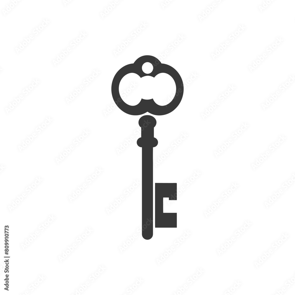 Silhouette flat key black color only Silhouette flat key black color only