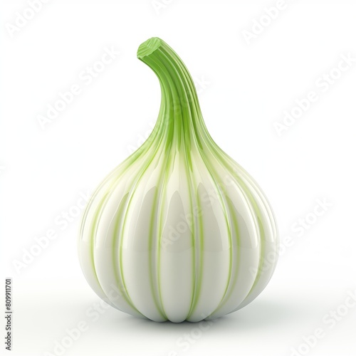 Cute Onion Cartoon Clay Illustration, 3D Icon, Isolated on white background