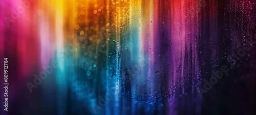 The image is an abstract painting with a rainbow of colors photo