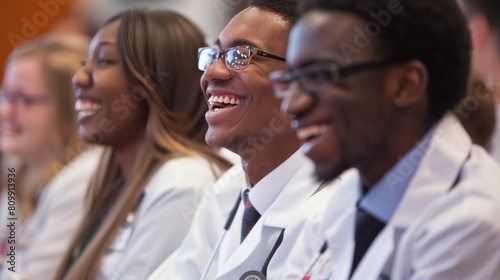 Medical Students Laughing During Seminar