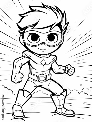 Comic Adventures Chronicle, kids coloring sheets , cartoon style