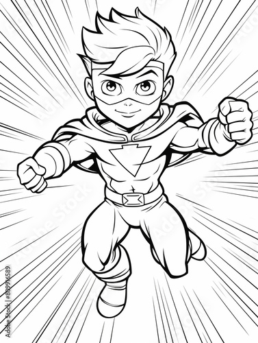 Comic Adventures Chronicle, kids coloring sheets , cartoon style