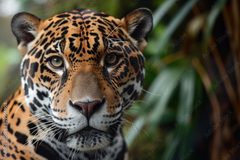 Jaguar face, close up of a jaguar, Taking close up of a Leopard Portrait Terror of the Jungle an Aggressive, Ai generated Jaguar face, close up of a jaguar, Taking close up of a Leopard Portrait Terror of the Jungle an Aggressive, Ai generated