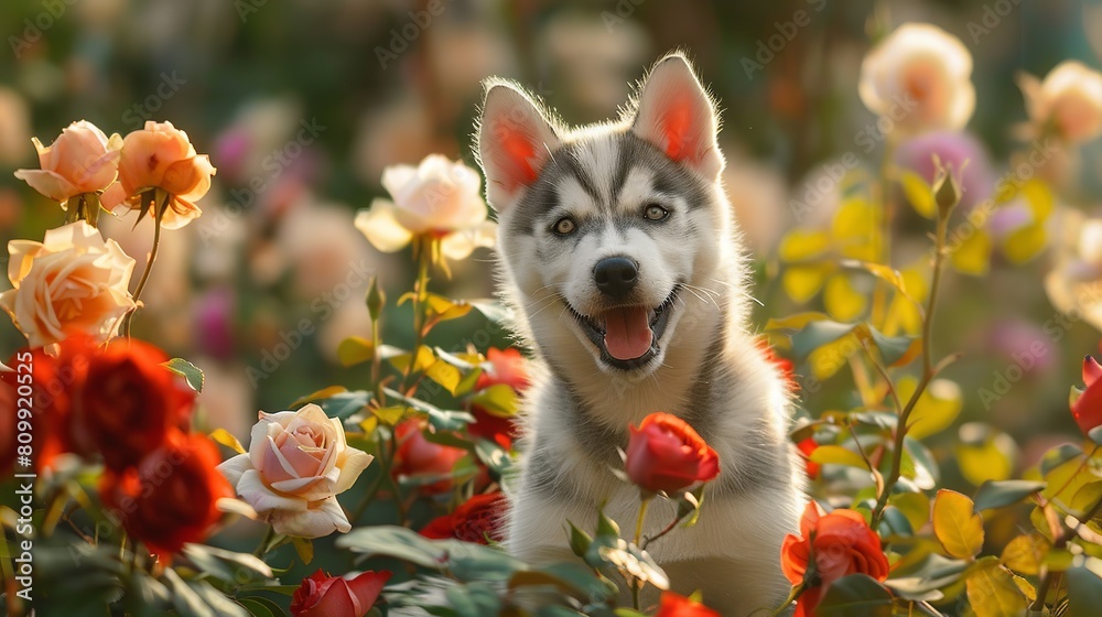 Fototapeta premium Happy puppy portrait