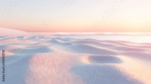 texture of white sandy beach with subtle footprints, soft pink sky at dawn, for minimalist wallpaper design