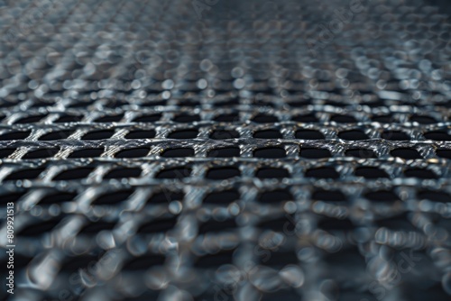 Texture Grid. Abstract Grey Steel Metal Lattice Background in Black