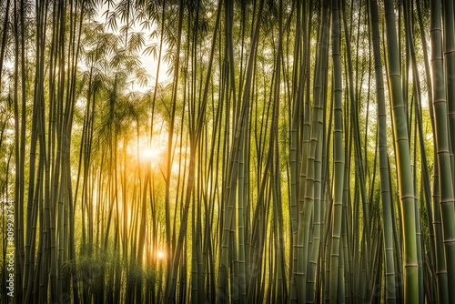 Bamboo in sunset