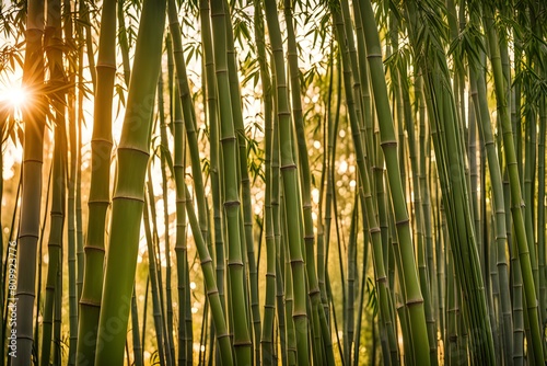 Bamboo in sunset