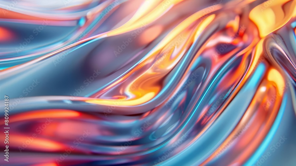 Create an abstract image of a glowing, iridescent liquid Create an abstract image of a glowing, iridescent liquid