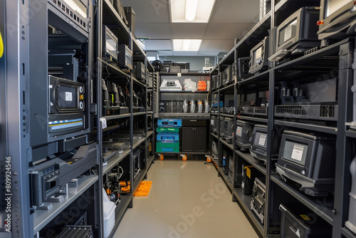 Inside view of a 3D printing farms maintenance area, where machines are tuned and calibrated for optimal performance 
