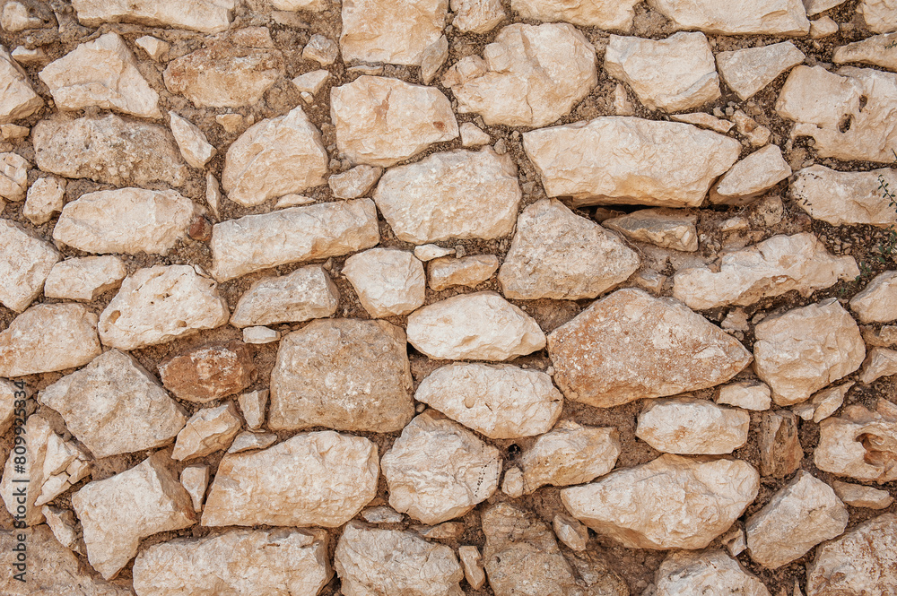 Obraz premium Ancient wall background with old concrete bricks