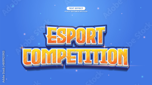 Esport Banner Competition and Tournament with Editable Vector Text Effect