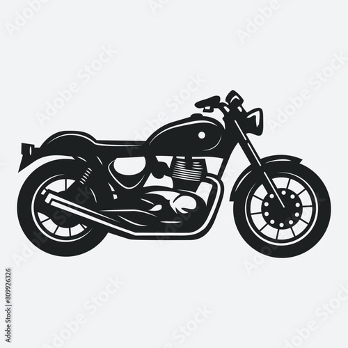Vector Motorcycle black vector motorbike illustration symbol graphic