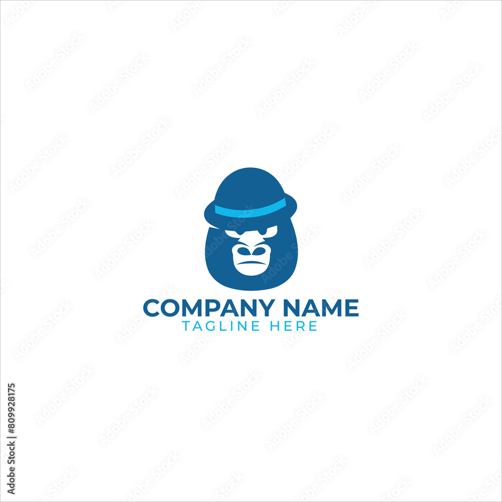 Obraz premium monkey gorilla ape logo image vector 