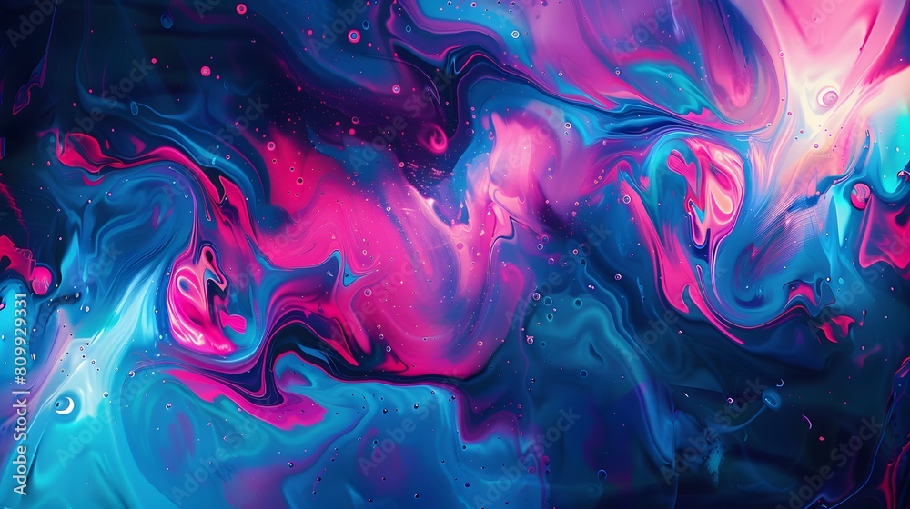 Abstract fluid dynamics with a splash of high-contrast neon hues, creating an energetic modern look, captured with an 8k camera, ratio