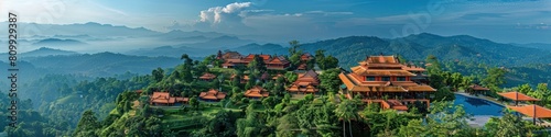 Majestic Hilltop Refuge of Wat Phra That Phu Khao Panoramic Vistas and Tranquil Courtyards in