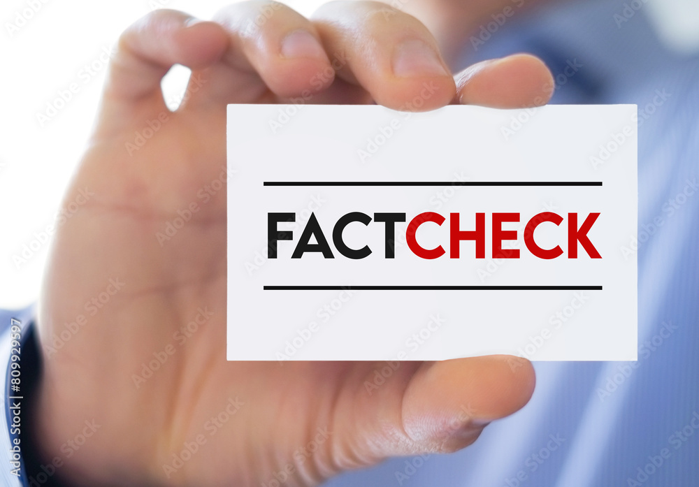 Fact Check - business card message Fact Check - business card message