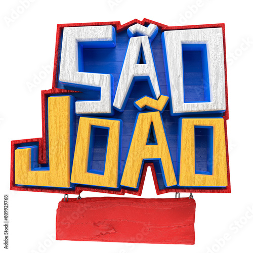 SÃO JOÃO SELO 3D COLORIDO FEITO EM MADEIRA 