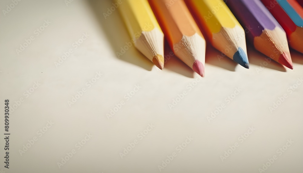 pencils on a white background create with ai pencils on a white background create with ai