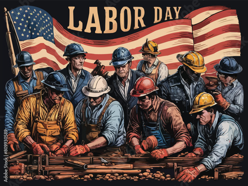 Craft a standout labor day visual with bold typography and impactful imagery