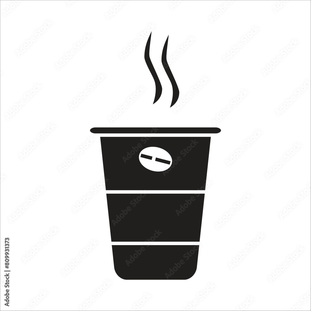 coffe paper cup vector icon line template coffe paper cup vector icon line template