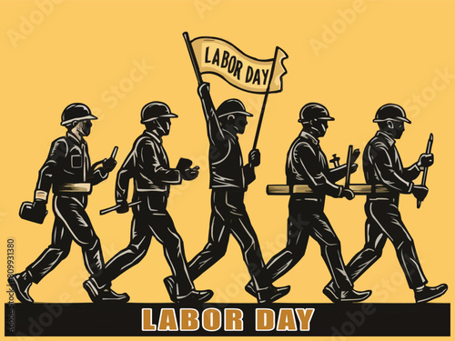Craft a standout labor day visual with bold typography and impactful imagery