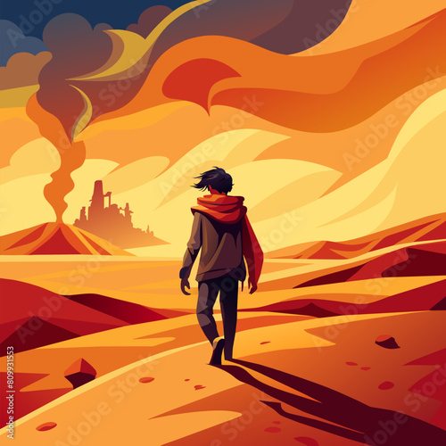 Walking in a sandstorm