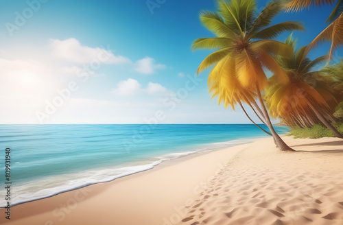 summer holiday beach banner background 