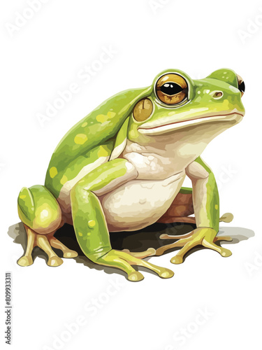 Cute frog vector illustration Printable graphic