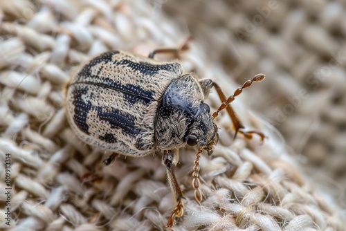 Varied Carpet Beetle - A Hairy Home and Storage Pest. Pest Control for Clothes and Fabrics Made