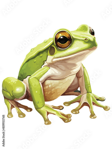 Cute frog vector illustration Printable graphic