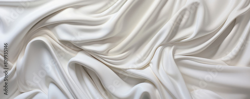 Elegant White Satin Fabric Background Texture
