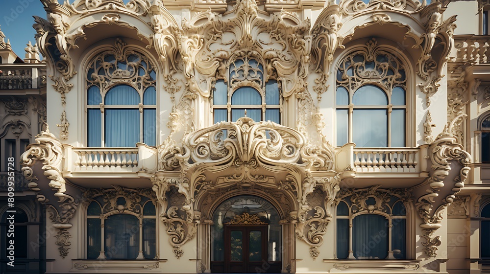 Ornate facades with contemporary materials.
