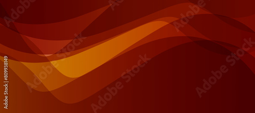 Abstract dark red curve  waves pattern background, Panoramic banner background with copy space