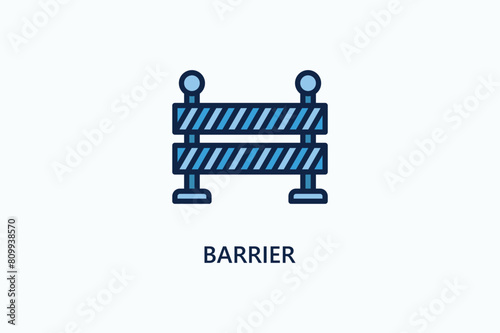 Barrier Vector Icon Or Logo Illustration