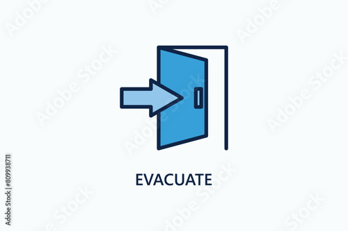 Evacuate Vector Icon Or Logo Illustration