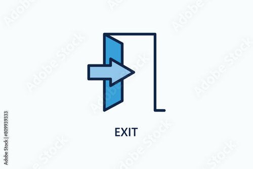 Exit Vector Icon Or Logo Illustration