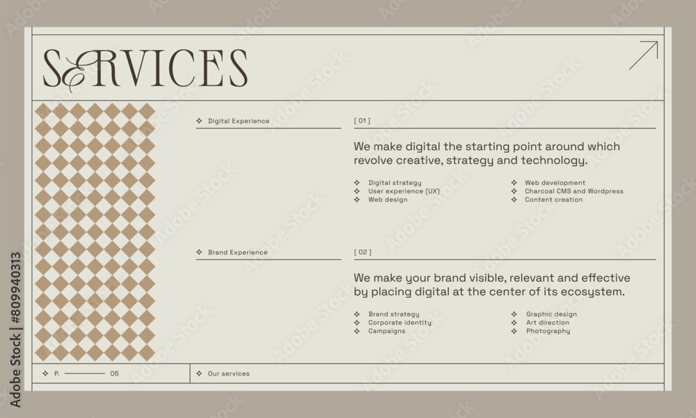 Fototapeta premium Business proposal template. Customizable layout design templates. Brand strategy design.