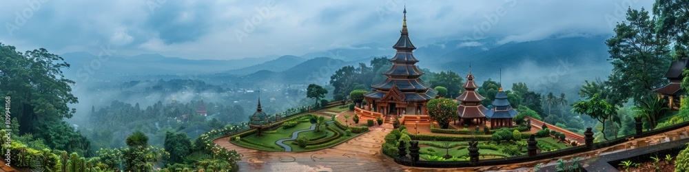 Captivating Hilltop Harmony of Wat Phra That Mae Yen s Serene Panoramic Vistas and Sacred Gardens