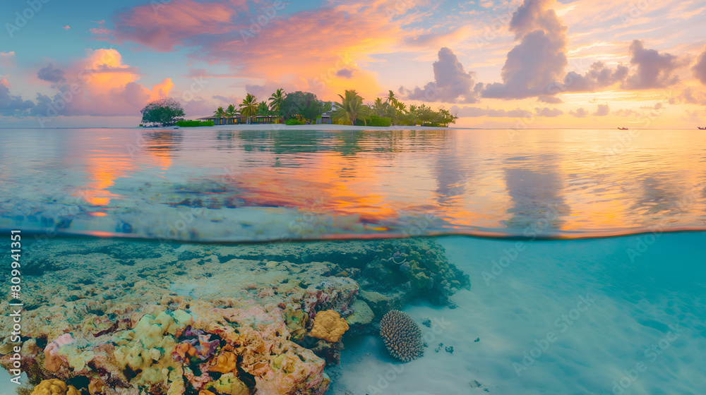 A Dual World of Sea and Underwater Splendor. A Dual World of Sea and Underwater Splendor.