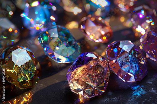 Luxurious future gemstones with tech enhancements