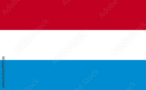 Luxembourg flag vector illustration. The national flag of Luxembourg.