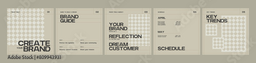 Social Media Template. Brand identity template to create visual identity of your company	